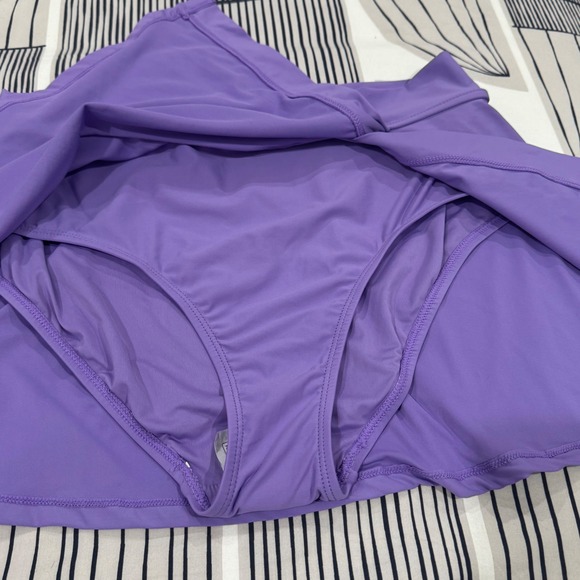 Anne Cole Swim Skirt Swimsuit Bottom Skort Purple Medium Summer Beach Resortwear - Picture 5 of 8